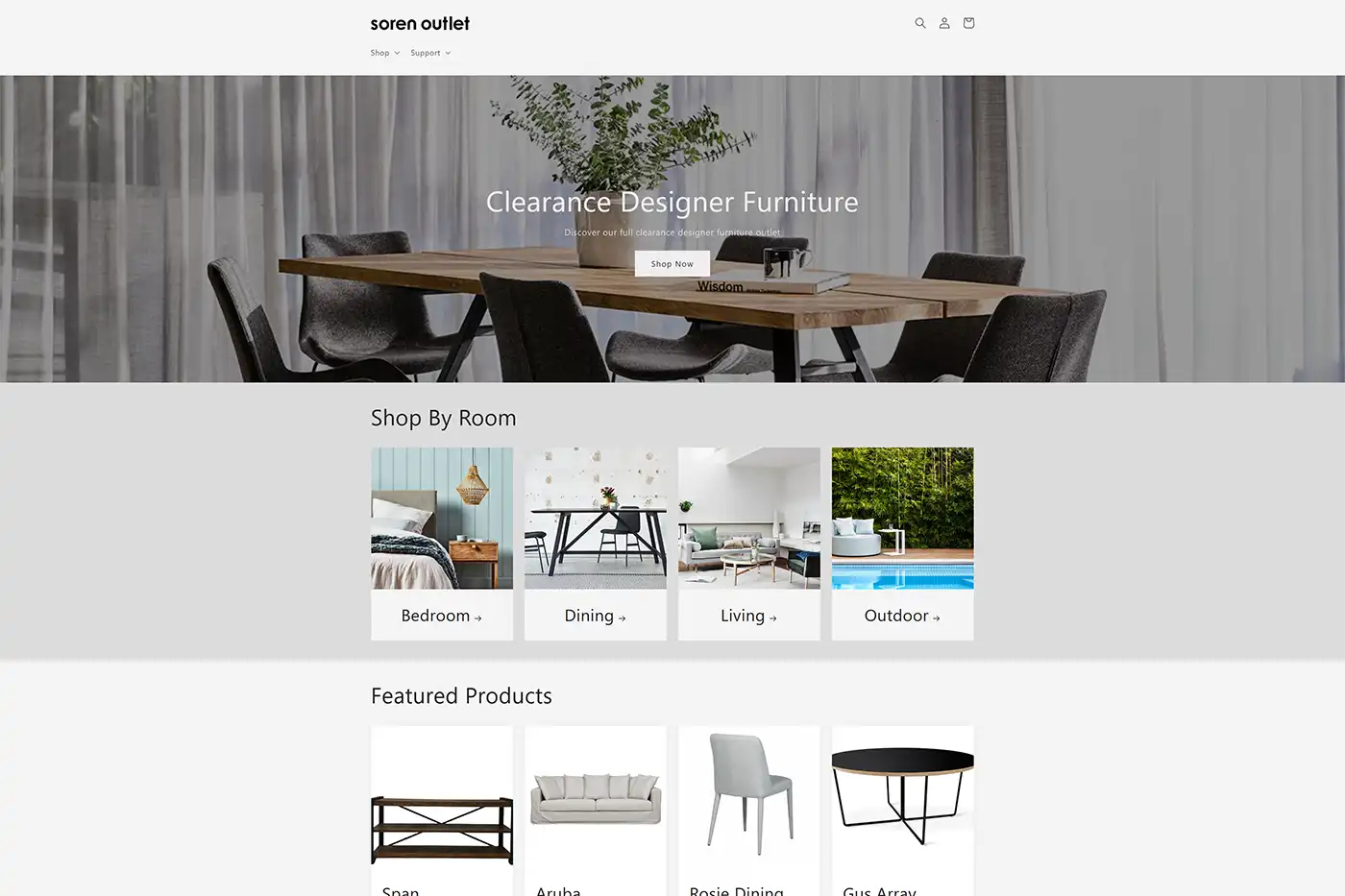 Soren Outlet Shopify Store Image